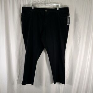 New CJ Banks Perfect Jeans Women's 22W Black Tapered Slimming Shaped Fit